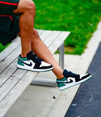 Jordan 1 Low White Black Mystic Green