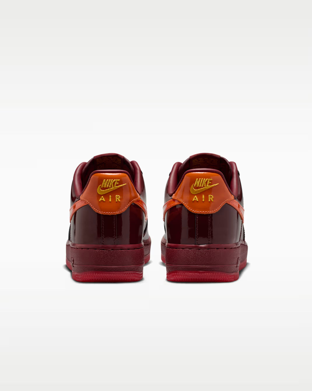 Nike Air Force 1 Low Patent Leather Dark Team Red Safety Orange