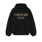 Fear of God Essentials FW24 Black Yellow State Hoodie