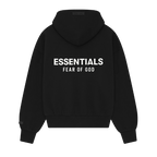 Fear of God Essentials SS25 Jet Black Hoodie