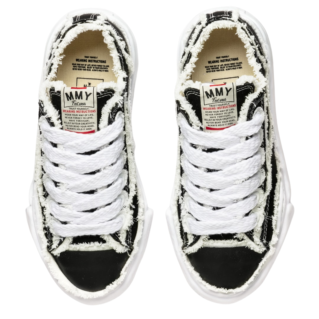 Maison Mihara Yasuhiro Peterson OG Sole Canvas Low Frayed Black