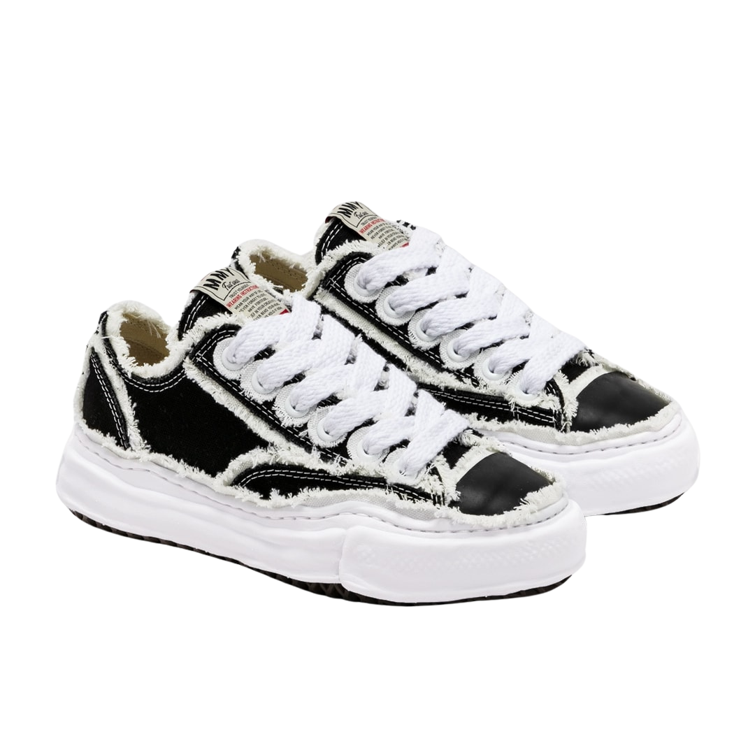 Maison Mihara Yasuhiro Peterson OG Sole Canvas Low Frayed Black