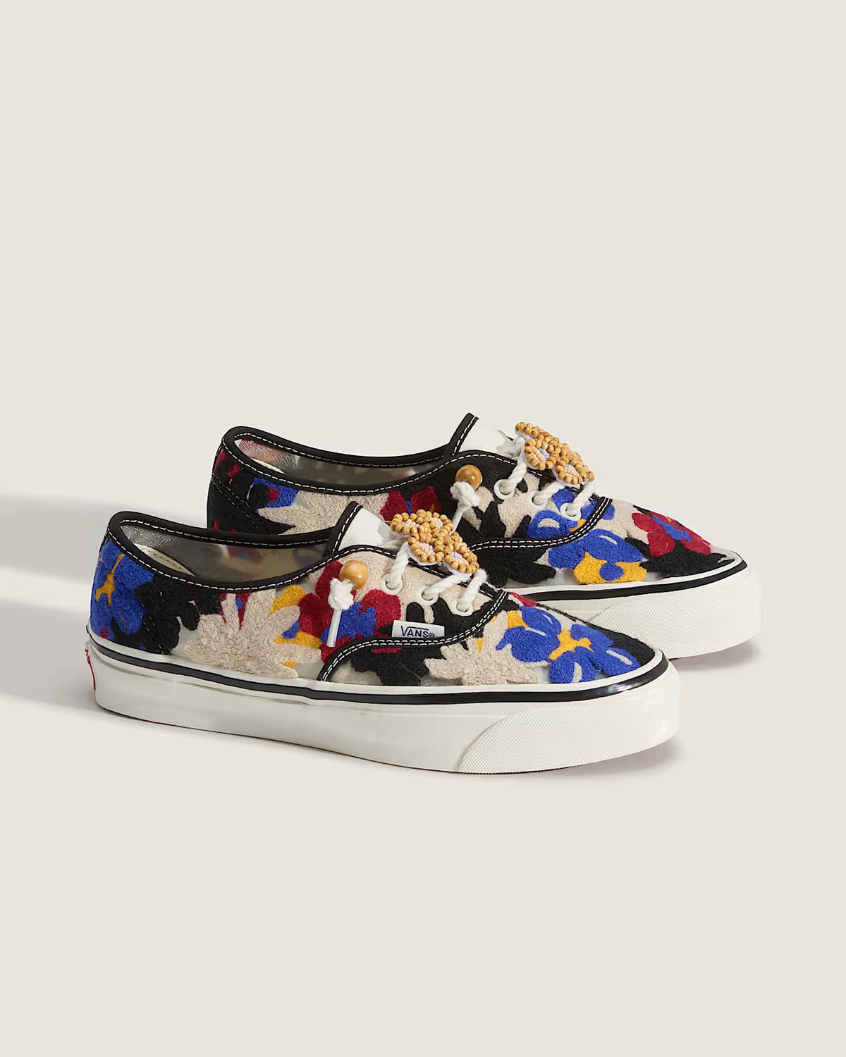 Vans Premium Authentic Needlework White Red Blue