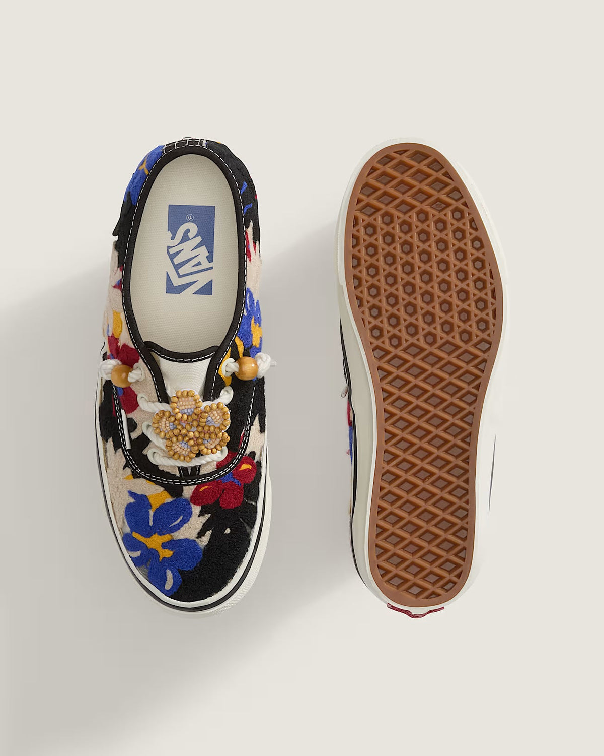 Vans Premium Authentic Needlework White Red Blue