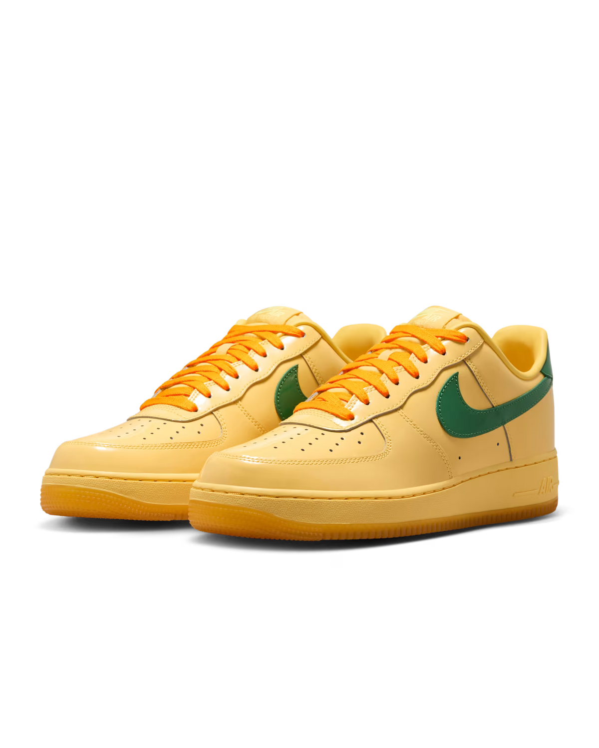 Nike Air Force 1 Low Patent Leather Topaz Gold Pine Green