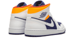 Air Jordan 1 Mid White Laser Orange Deep Royal Blue