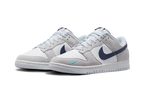 Nike Dunk Low White Grey Navy Aqua Mini Swoosh